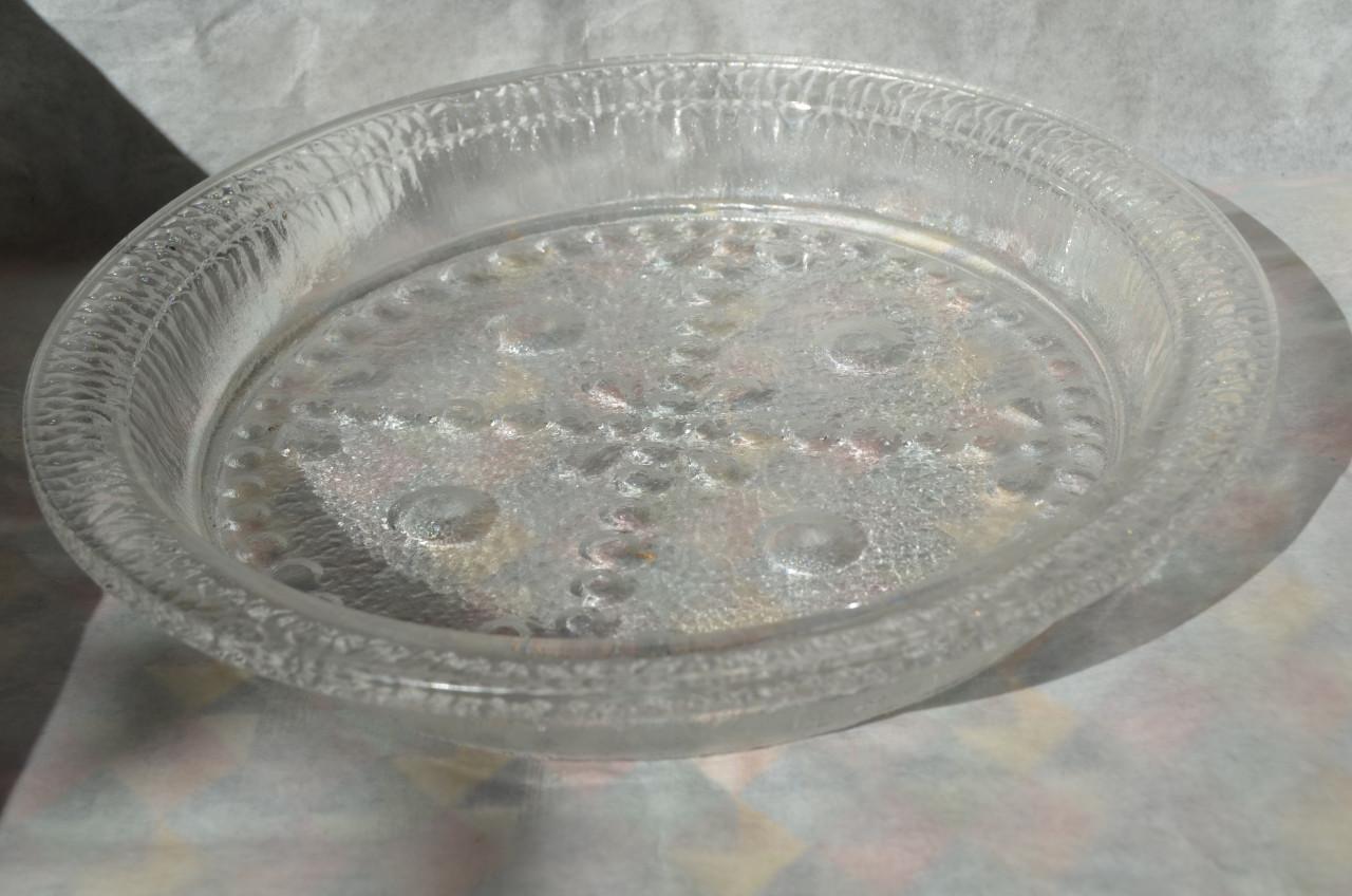 Glazen (fruit)schaal Scandinavisch design in goede staat.