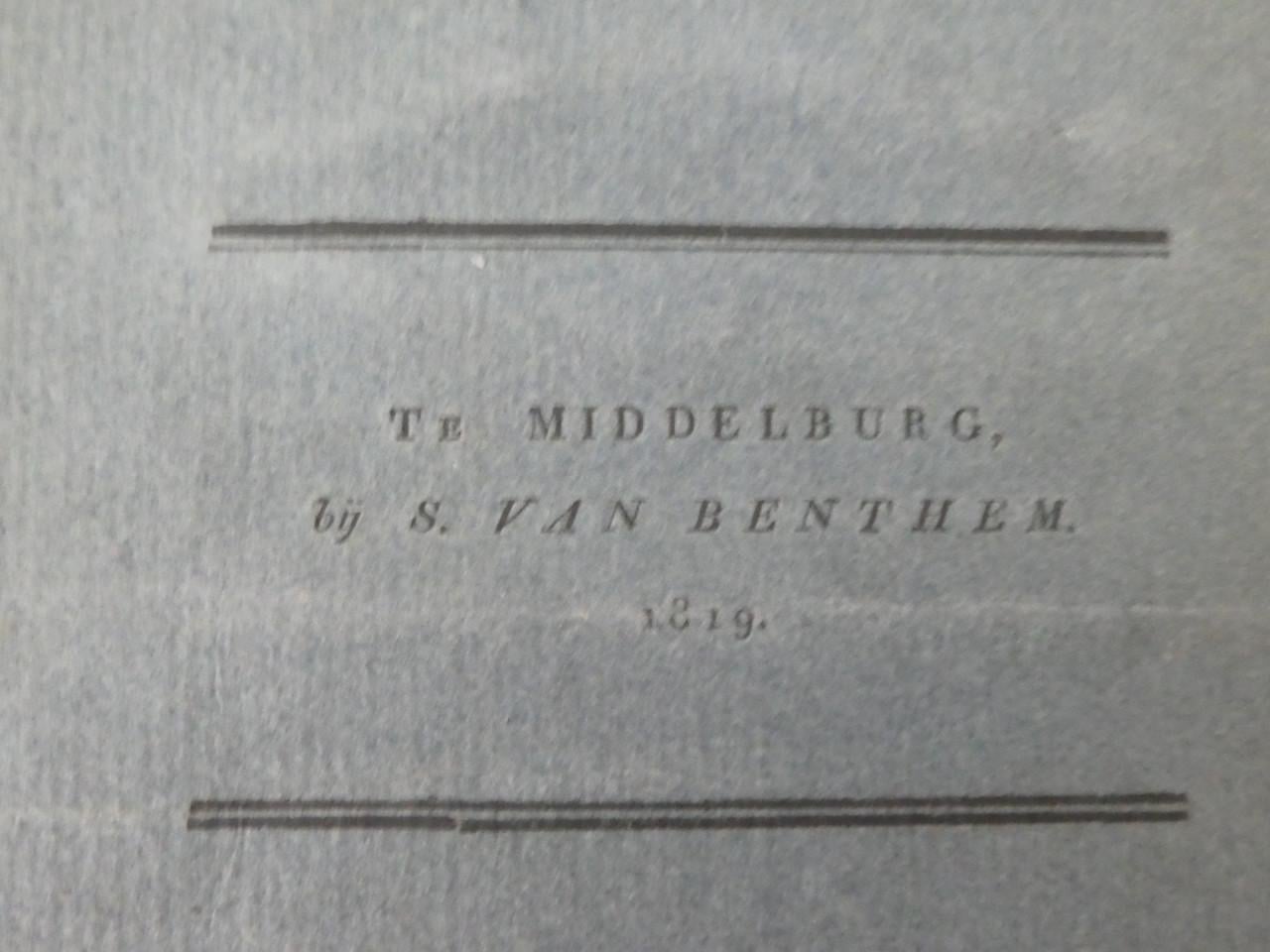 Het Distrikt van Sluis in Vlaanderen 1819 – J.Ab Utrecht Dresselhuis