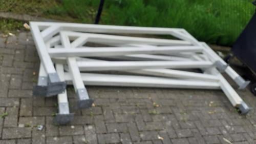5 x Houten Hekwerk 220cm lang ca. x 80cm hoog = 11 meter totaal