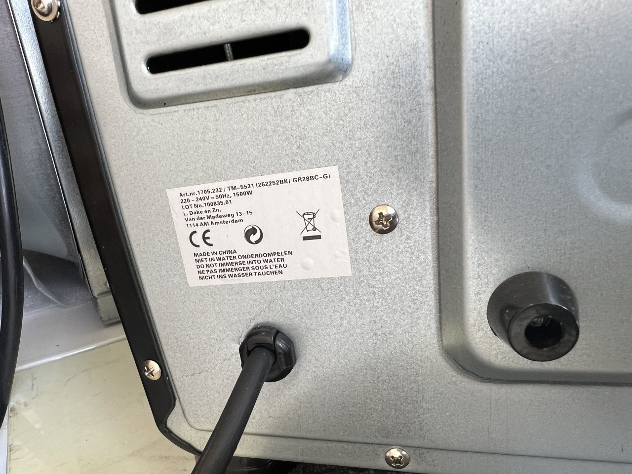 Tomado Vrijstaande oven 40 Liter 1500 Watt Hetelucht 4 insteekniveau's
