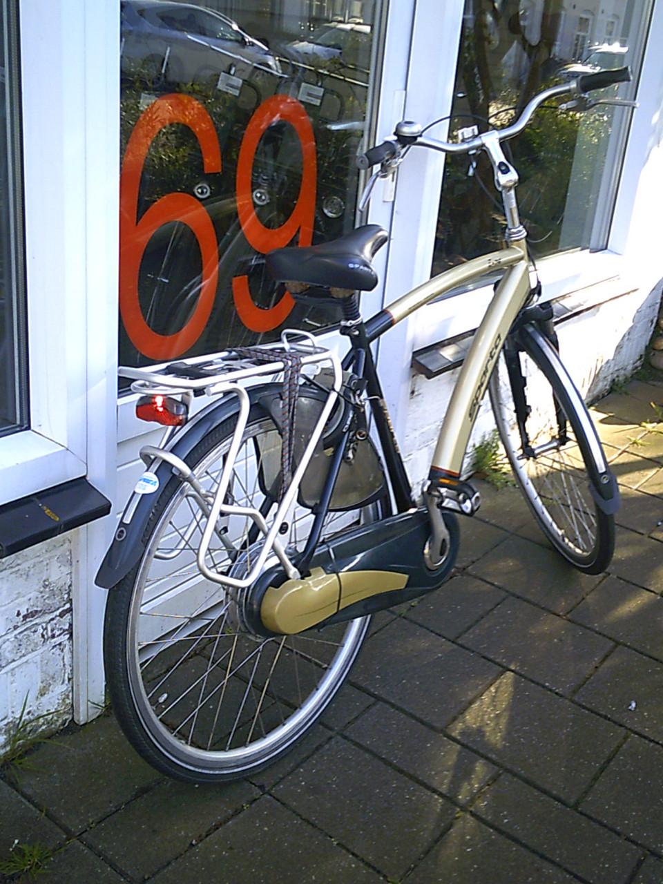 Gebruikte Sparta herenfiets 54cm met verende zadelpen met V-Brakes