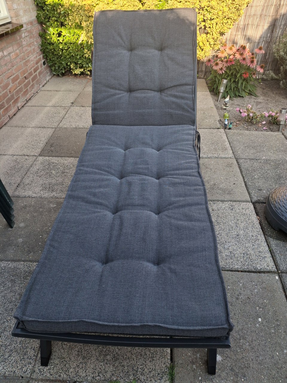 Tuin Ligbed-stoel en kussen