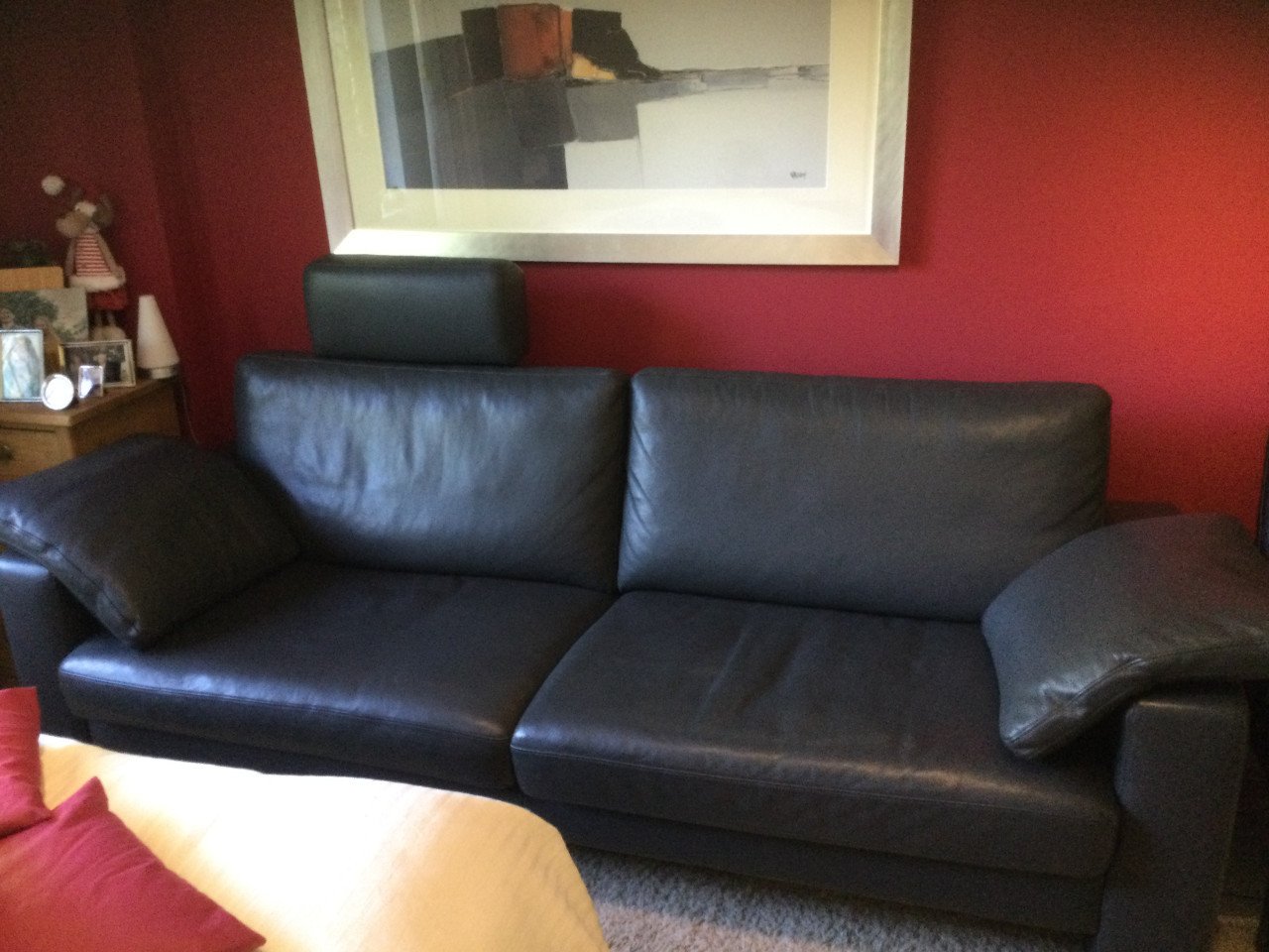 Te koop mooie 21/2 Zits lederen bank