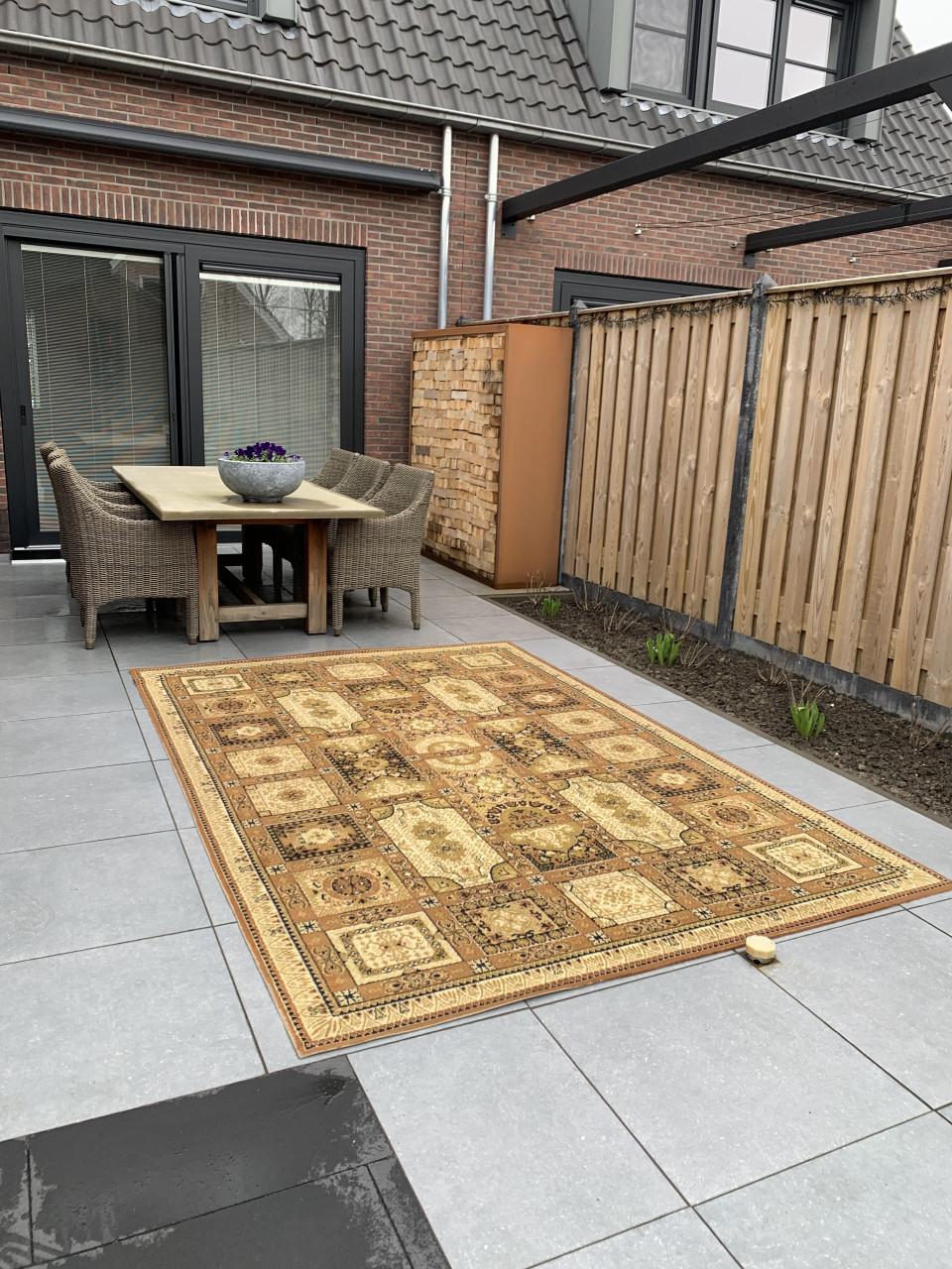 ✨Prachtig Sfeervol Bruin/Groen Vintage Vloerkleed van Zuiver Scheerwol ✨