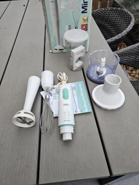 Mooi compleet Braun Multiquick staafmixerset in werkende staat...