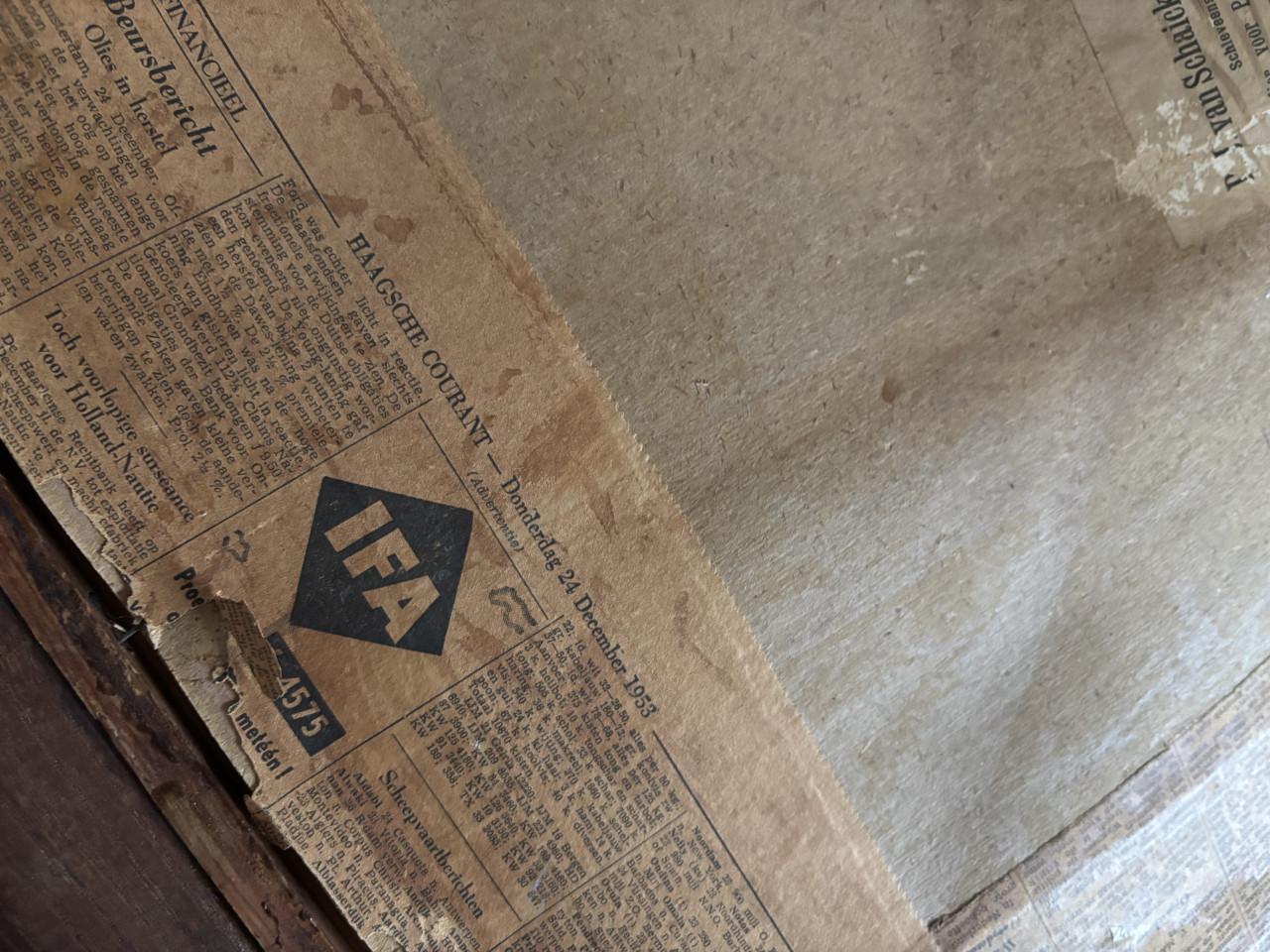 Antiek Levensgroot Damesportret – Originele lijst – Rotterdam 1953