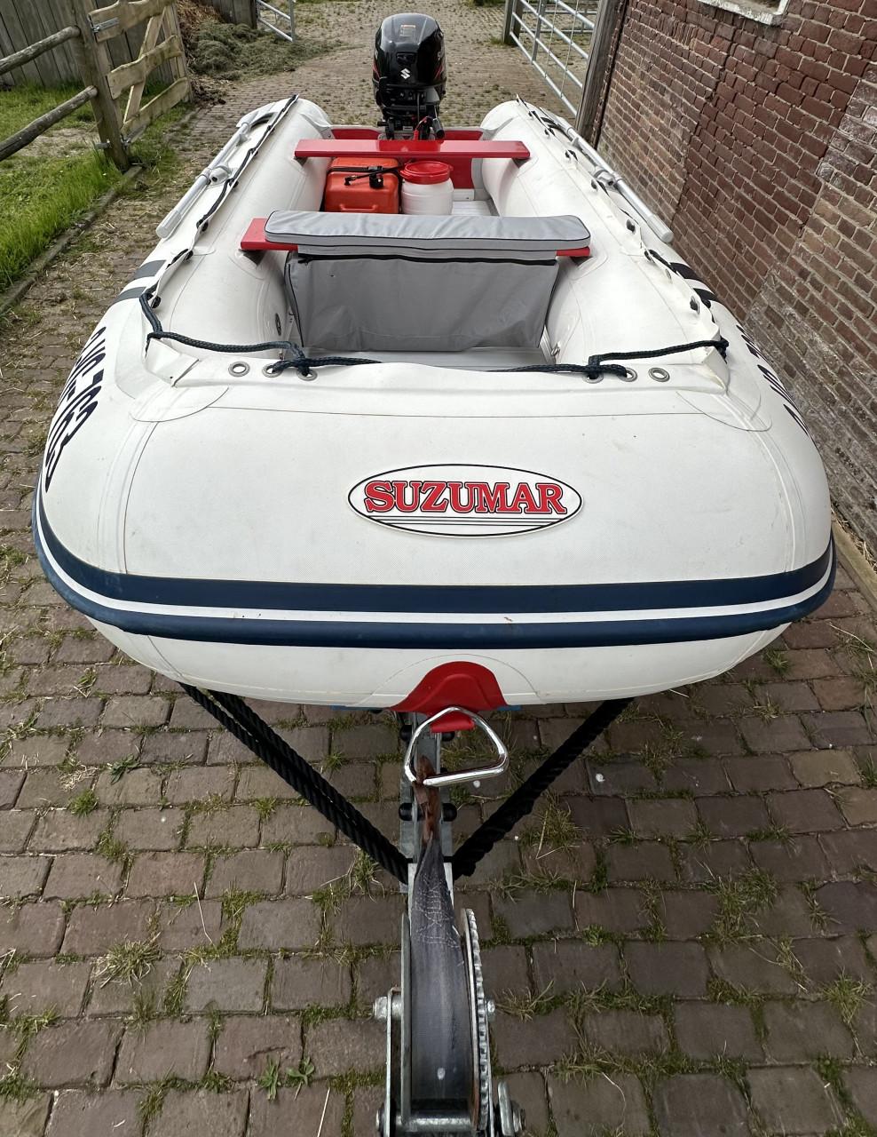 Suzumar 390 + Suzuki 25PK Vtwin & trailer