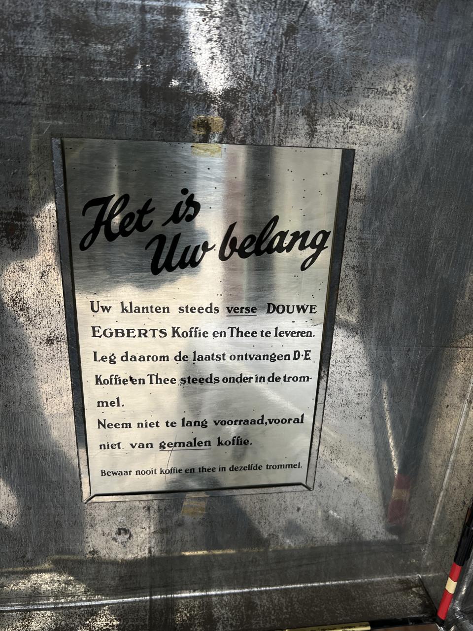 Winkelblik DE Douwe Egberts koffie thee deurtjes origineel