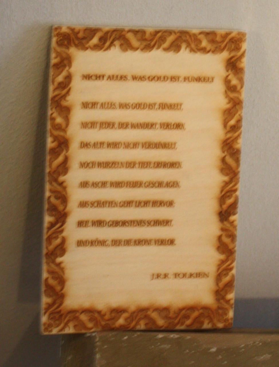 Houten tekst lijstje