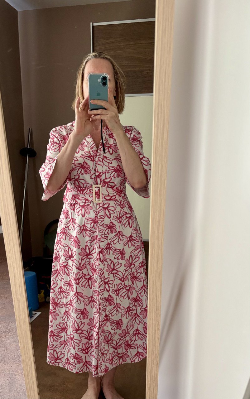 Rose / witte midi jurk Pennyblack maat m