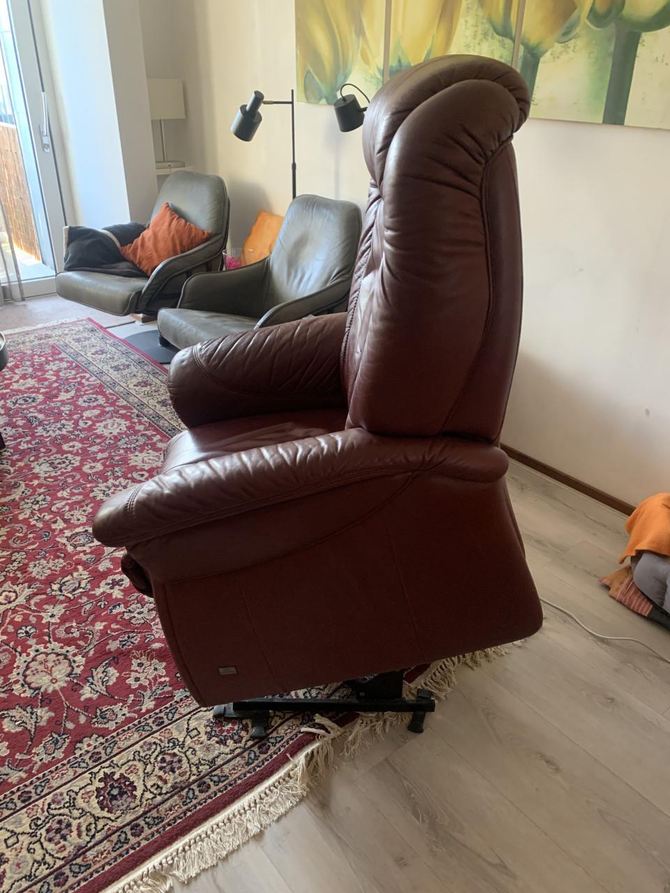 Sta op stoel Bordeau leer