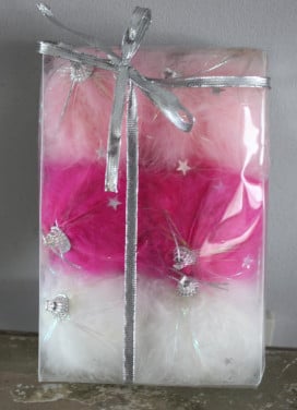 Set van 6 fluffy kerstballen