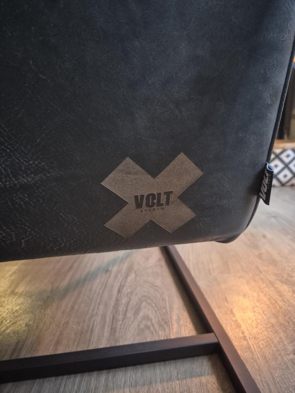 2 x groene leren fauteuil van merk Volt