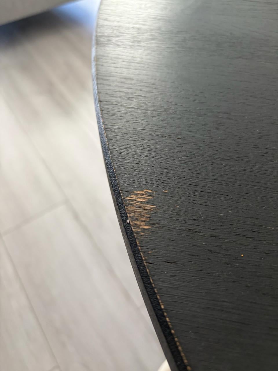 WOOOD Rhonda eettafel Ø129 cm – Massief eiken – Black Night