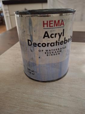 Decoratie beits lichtblauw transparant van hema