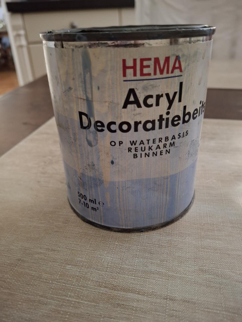 Decoratie beits lichtblauw transparant van hema