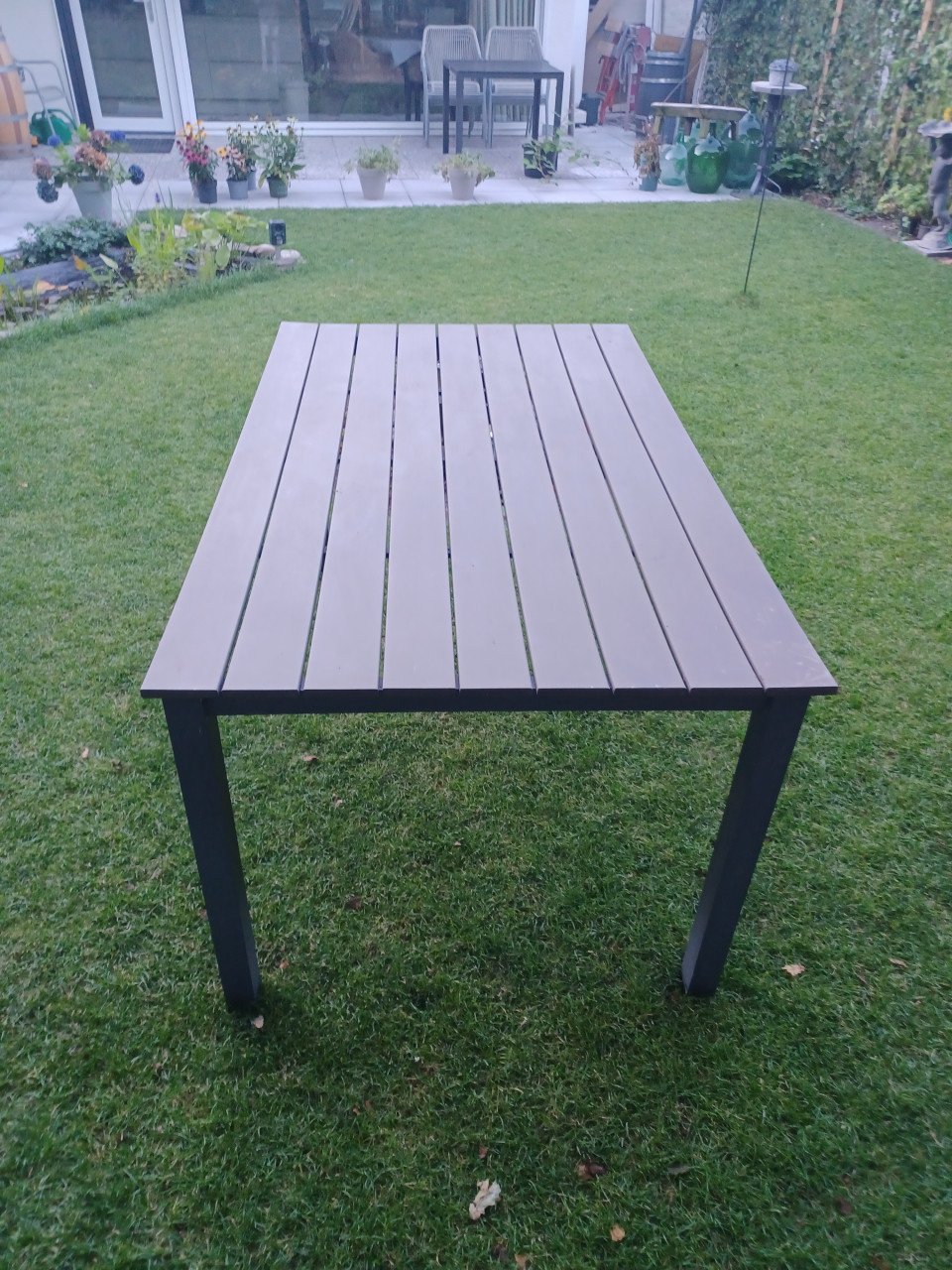 Tuintafel 90x150x74cm, aluminium/composiet