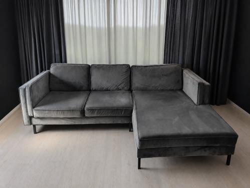 Hoekbank (rechts) | Velvet | Donker grijs