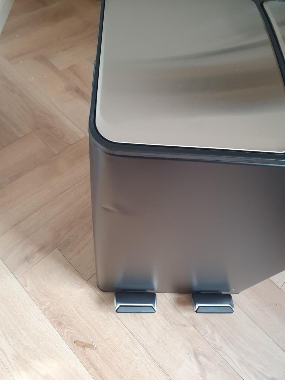 Bayt Prullenbak 60L – 27L + 33L – 2 Compartimenten – Touch – Zwart