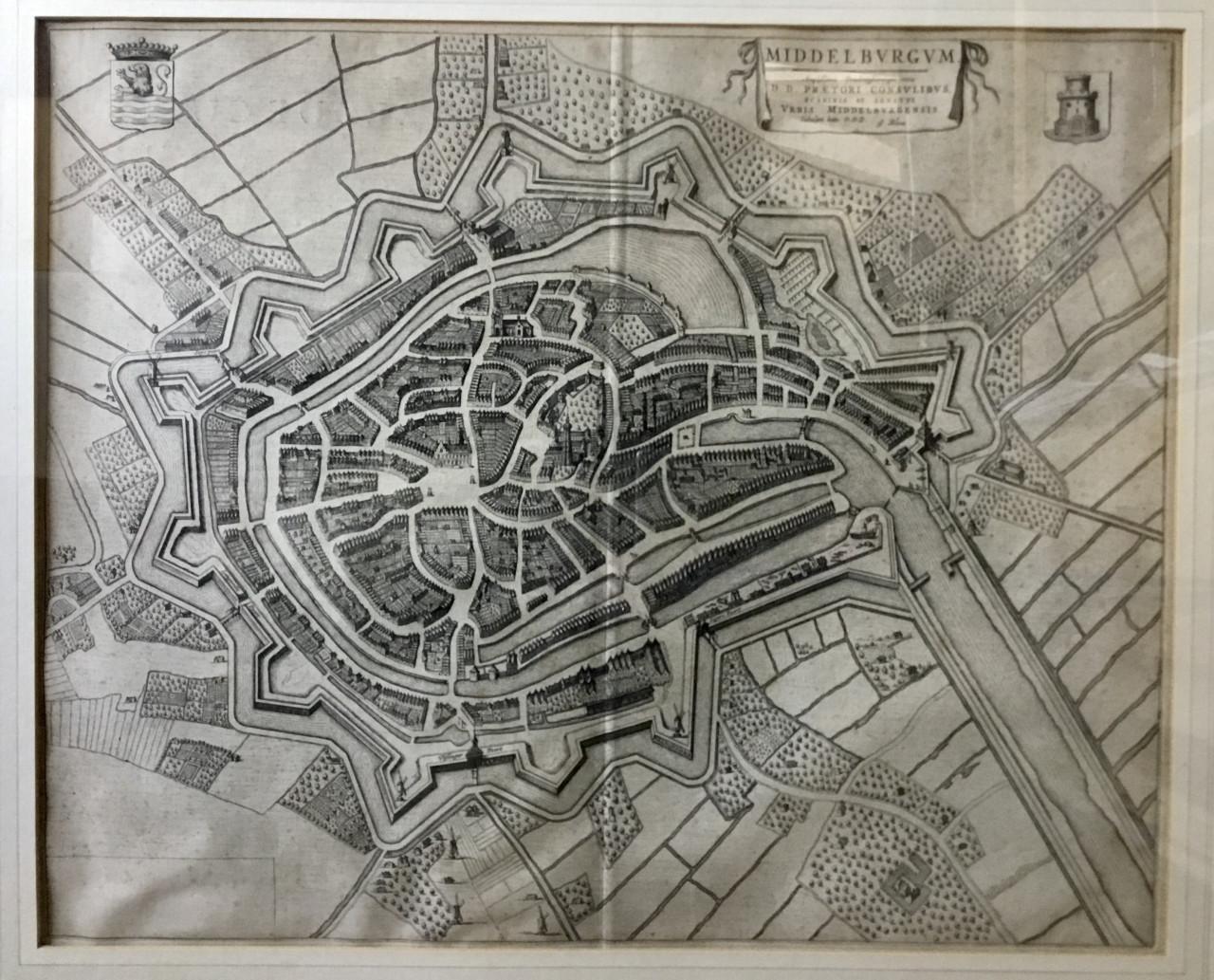 Gravure / prent “MIDDELBURGUM” 1649