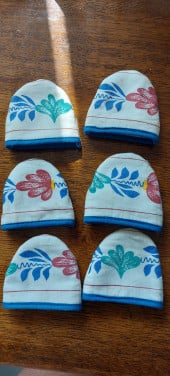 Zes eierwarmers Boerenbont