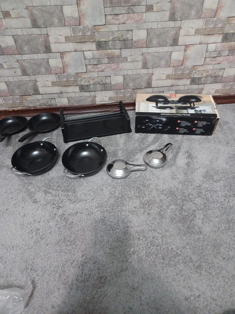 Nieuwe wok/gourmetset 7 delig