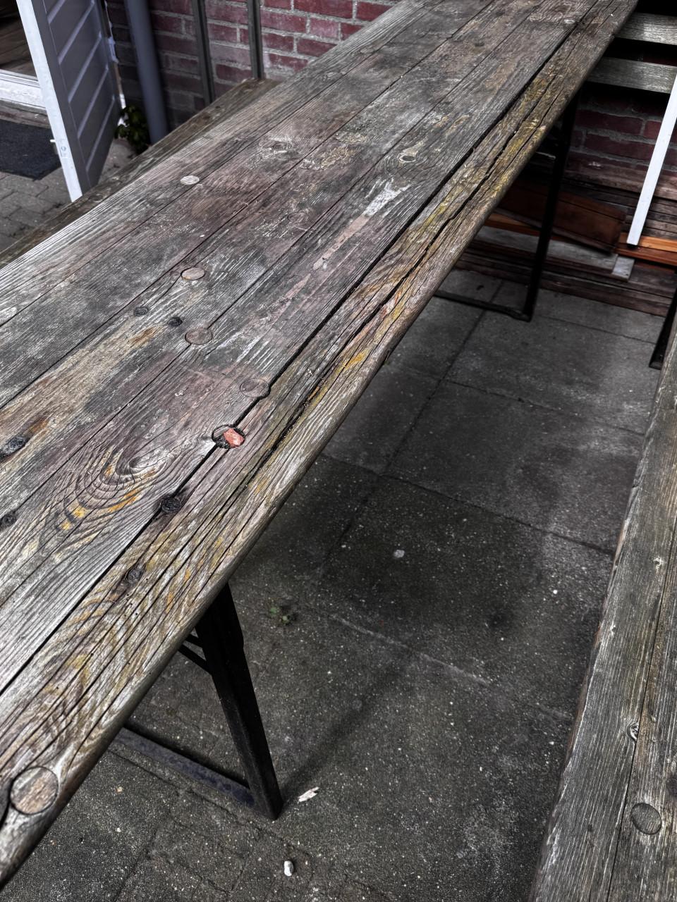 Bier tafel 10 personen vintage