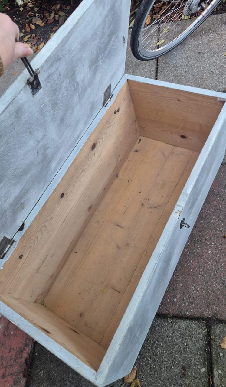 Houten opbergkisten met wieltjes