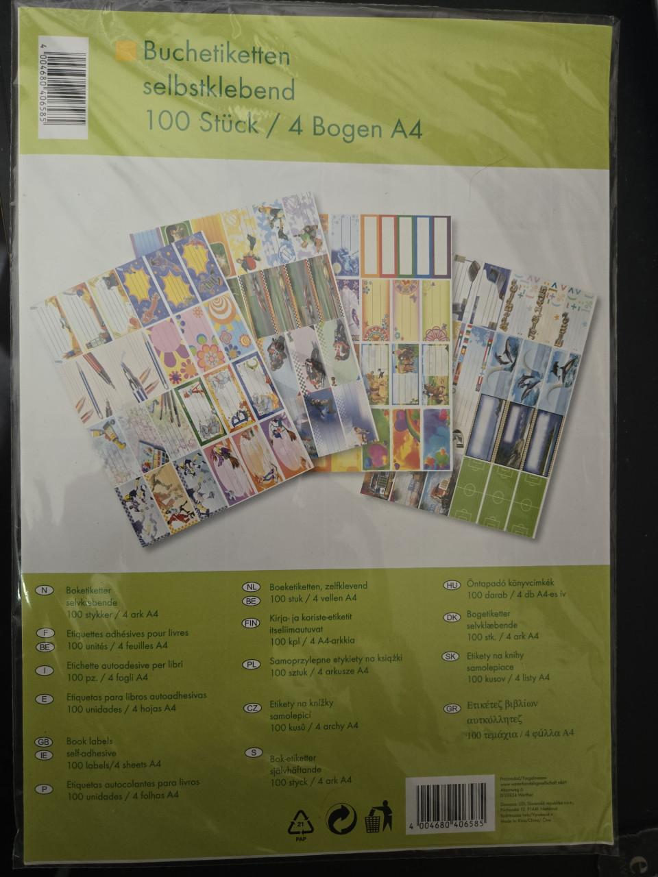 Set zelfklevende schooletiketten . Nieuw