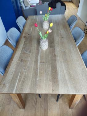 Eettafel massief eiken