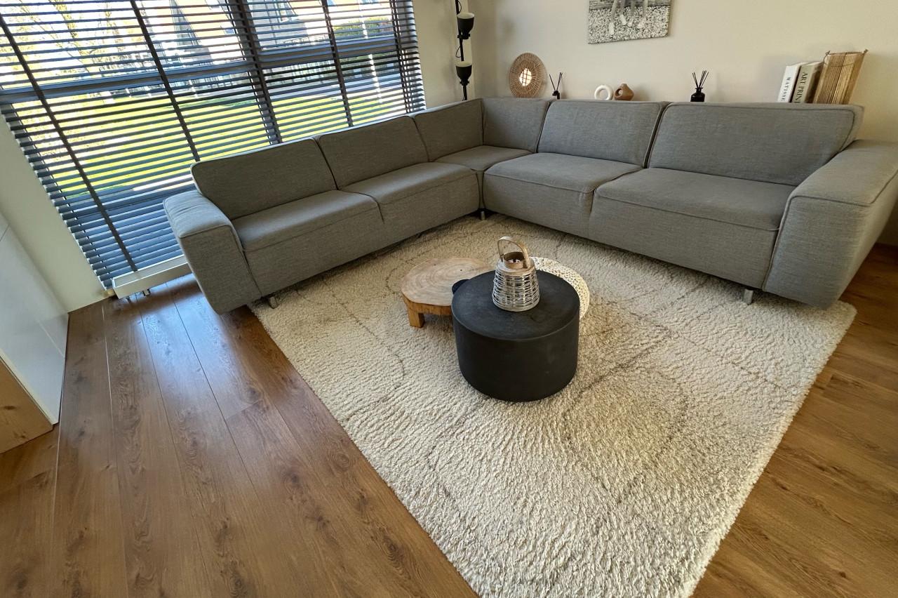 Hoekbank grijs groot, merk Inhouse Carolina 286x301cm