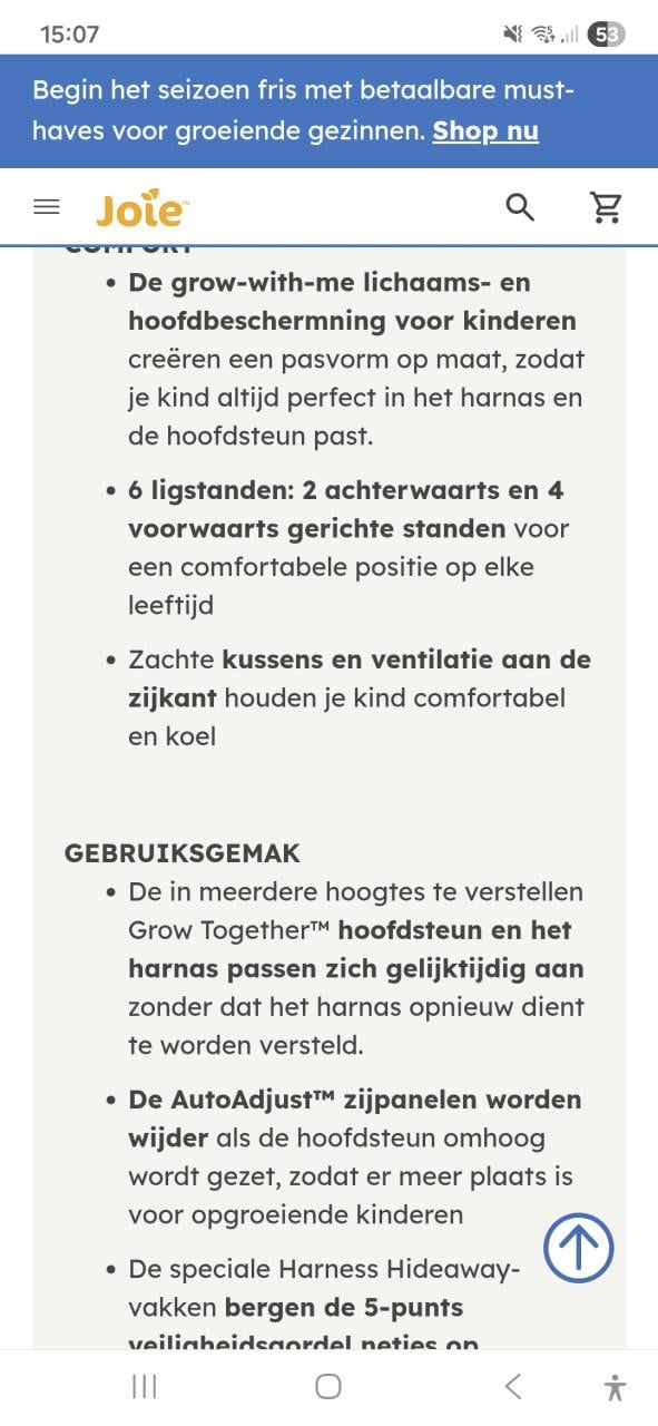 Autostoeltje Joie zgan