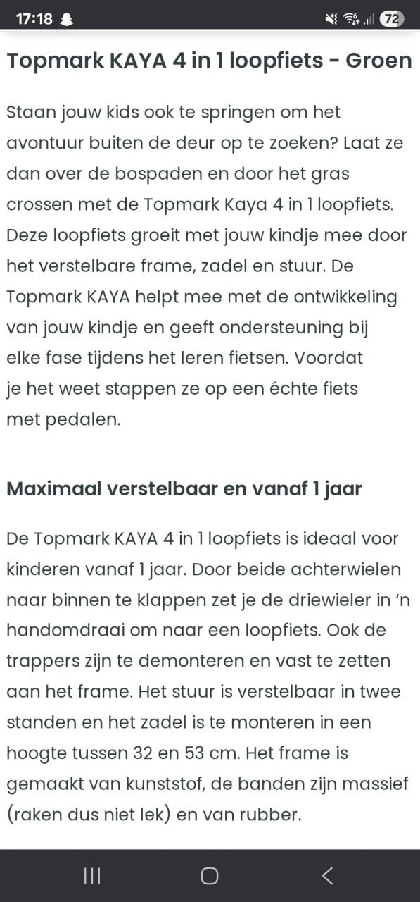 Loopfietsje