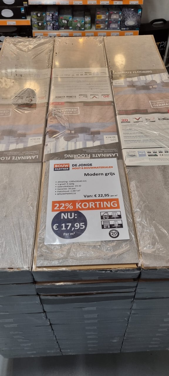 Rest partijen laminaat vanaf €35,63 p/m2 ENKEL AFNAME PER PARTIJ