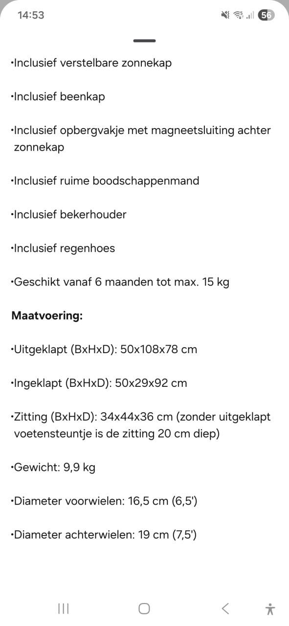 Buggy 4baby inclusief beenzak en regenhoes