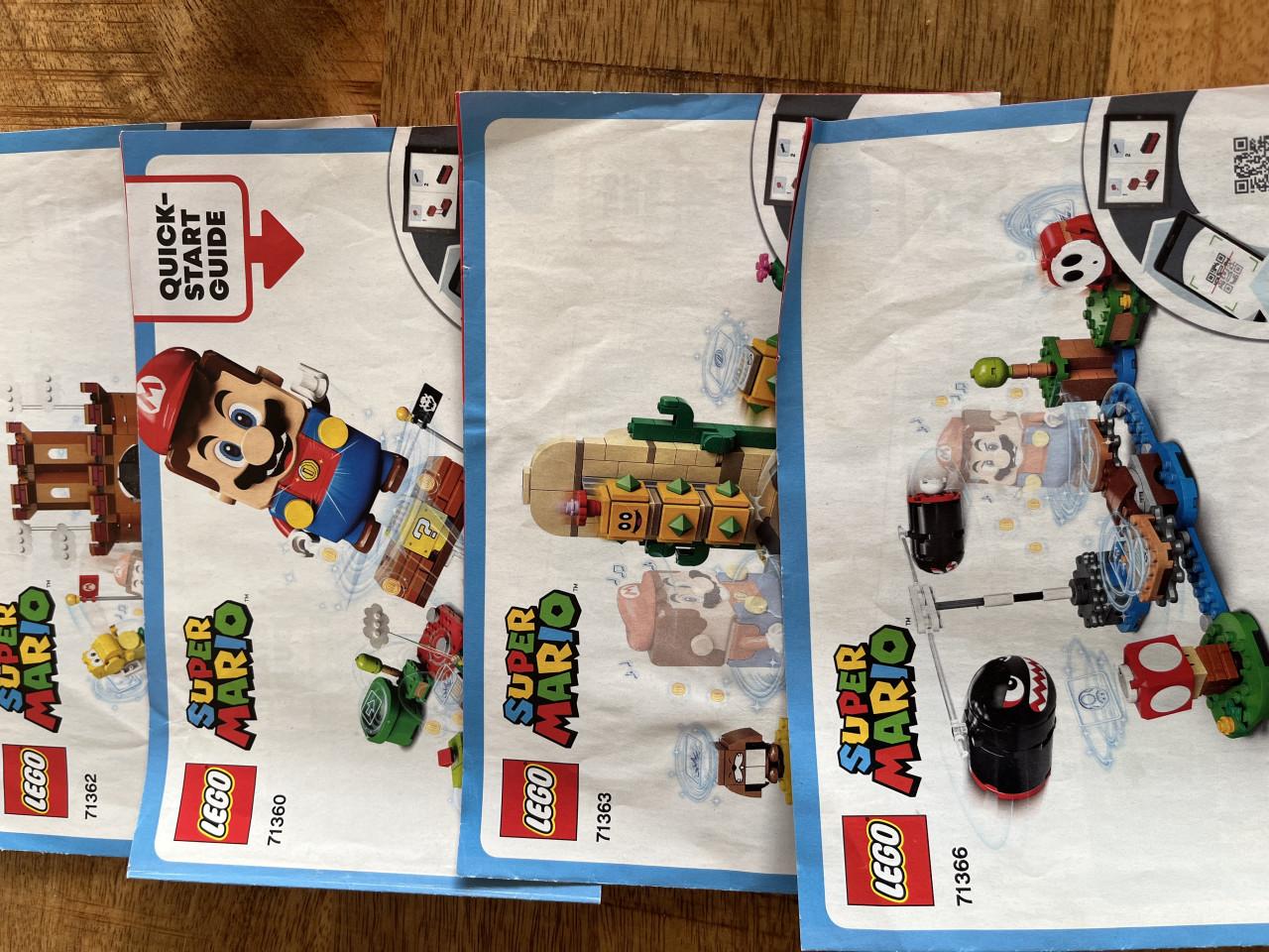 Lego Super Mario sets; 71362, 71360, 71363, 71366