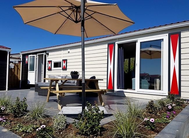 Tijdelijke woonruimte. Olmenchalets
