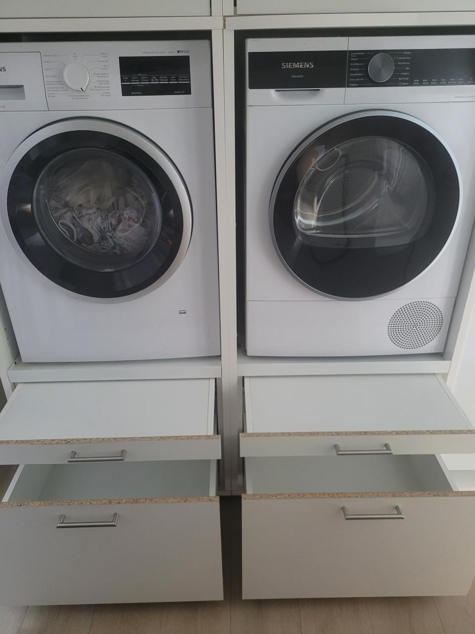 Kastenwand voor wasmachine en droger (eerst goed lezen!)