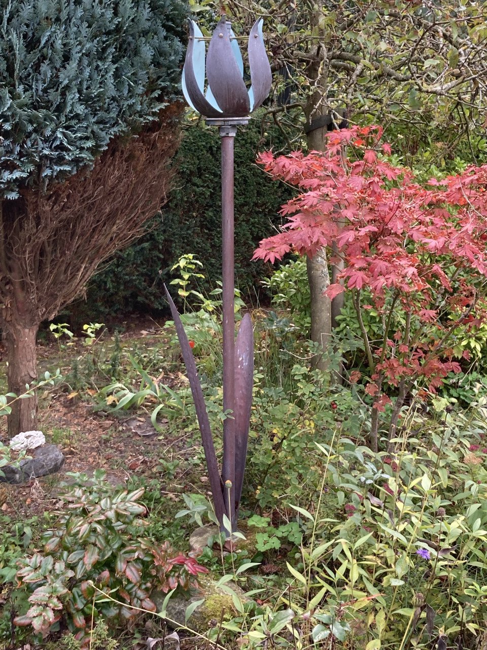 Grote koperen bloem