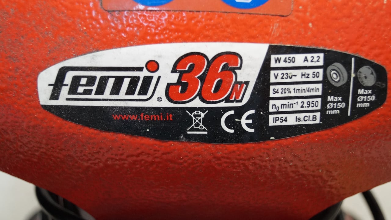 Femi slijp/polijst machine 450 Watt 2950 omw/min.