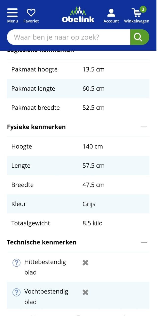 ZGAN Bo camp hoge campingkast 140cm