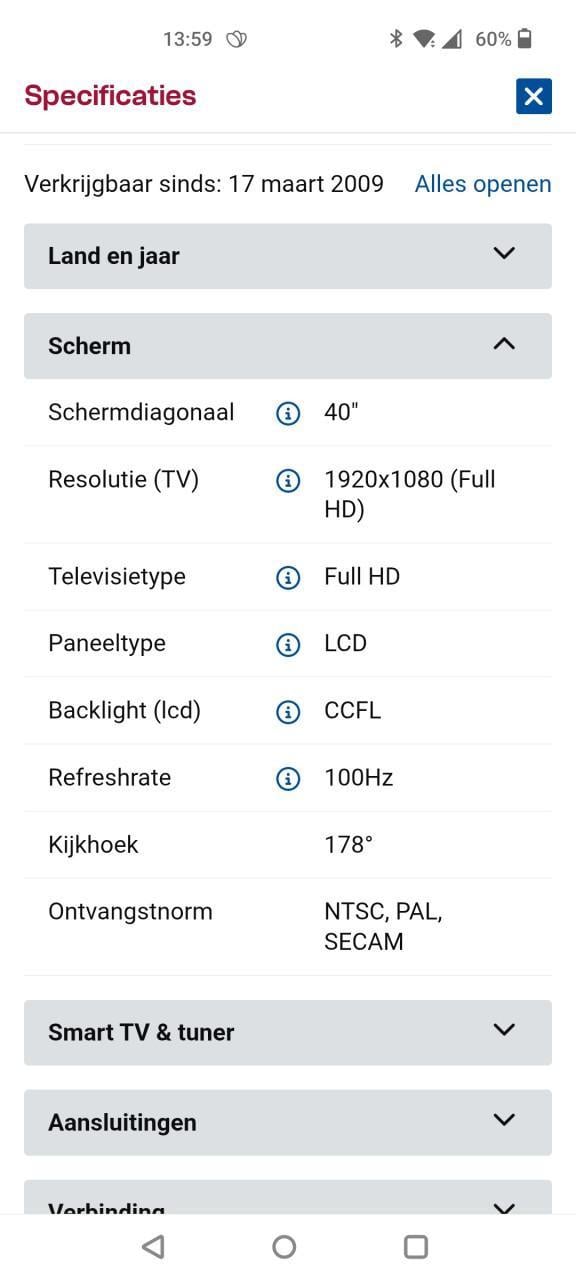 Sony Bravia LCD digital colour TV 40 inch