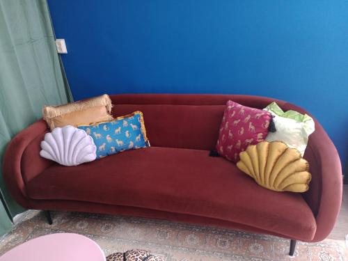 NIEUW Prachtige Velours Bruine Bank