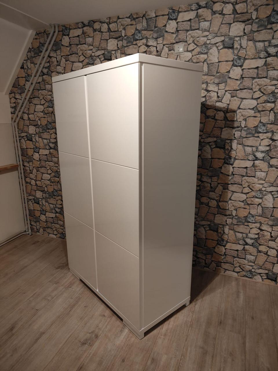 Kledingkast hoogglans wit