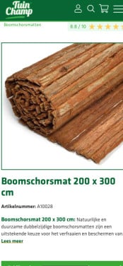 Boomschors schutting, nieuw