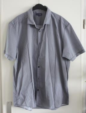 Polo zwat wit getippels maat 3xl