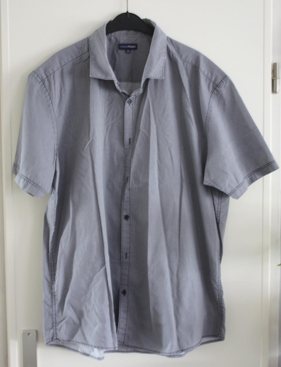 Polo zwat wit getippels maat 3xl