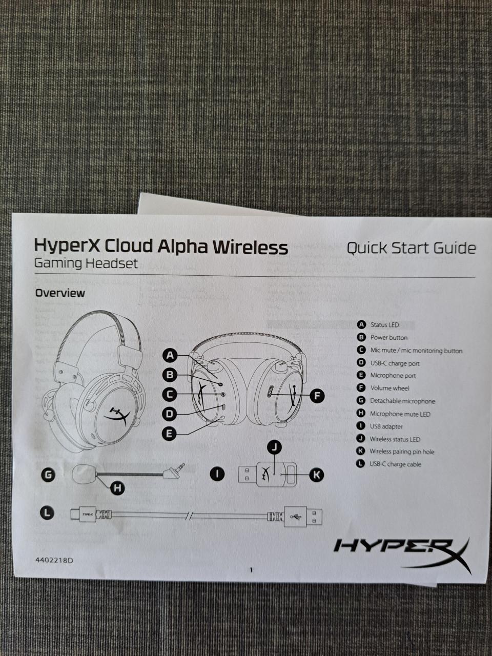 Hyperx Cloud Alpha Wireless Game Headset
