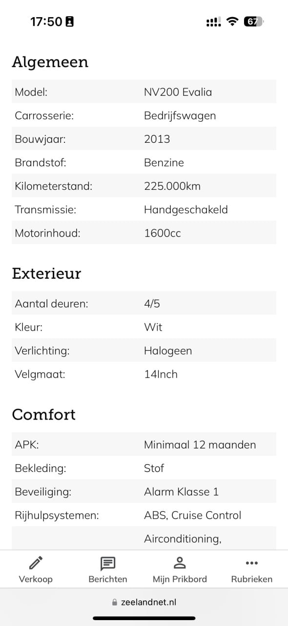 Nissan NV 200 business edition benzine 1.6 bwjr 2013