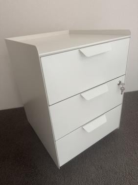 Wit metalen ladeblok 56 x 44 x 40 cm